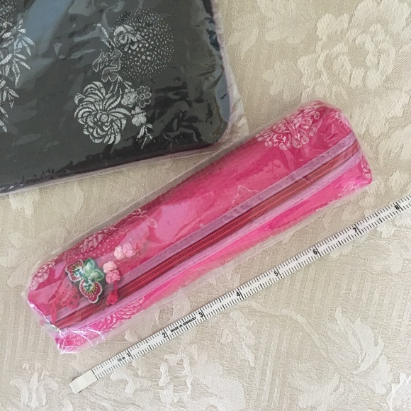 3/$20 Zippered Quilted Fabric Pouches Set of 2 - Picture 3 of 3